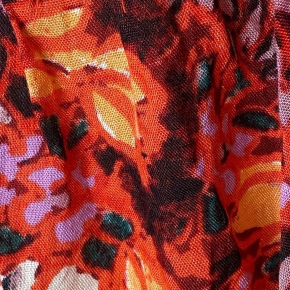 Anthropologie flutter sleeve floral top size L peasant boho festi… - Picture 4 of 8